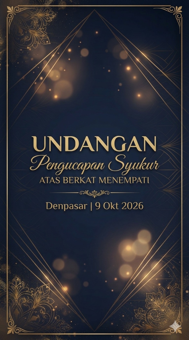 Undangan Pengucapan Syukur Atas Berkat Menempati